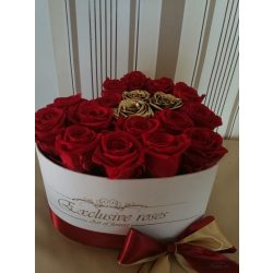 Exclusive Roses Örök rózsa SZÍV alakú box